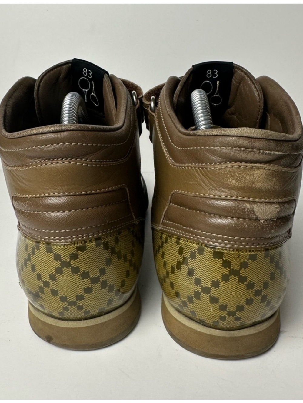 Gucci Men’s Brown 83 High-Top Sneakers Size EU 41 US 7.5 - Picture 6 of 12